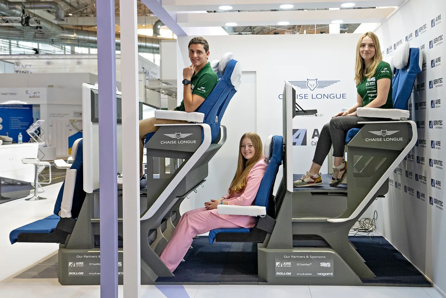 double decker plane seats chaise longue