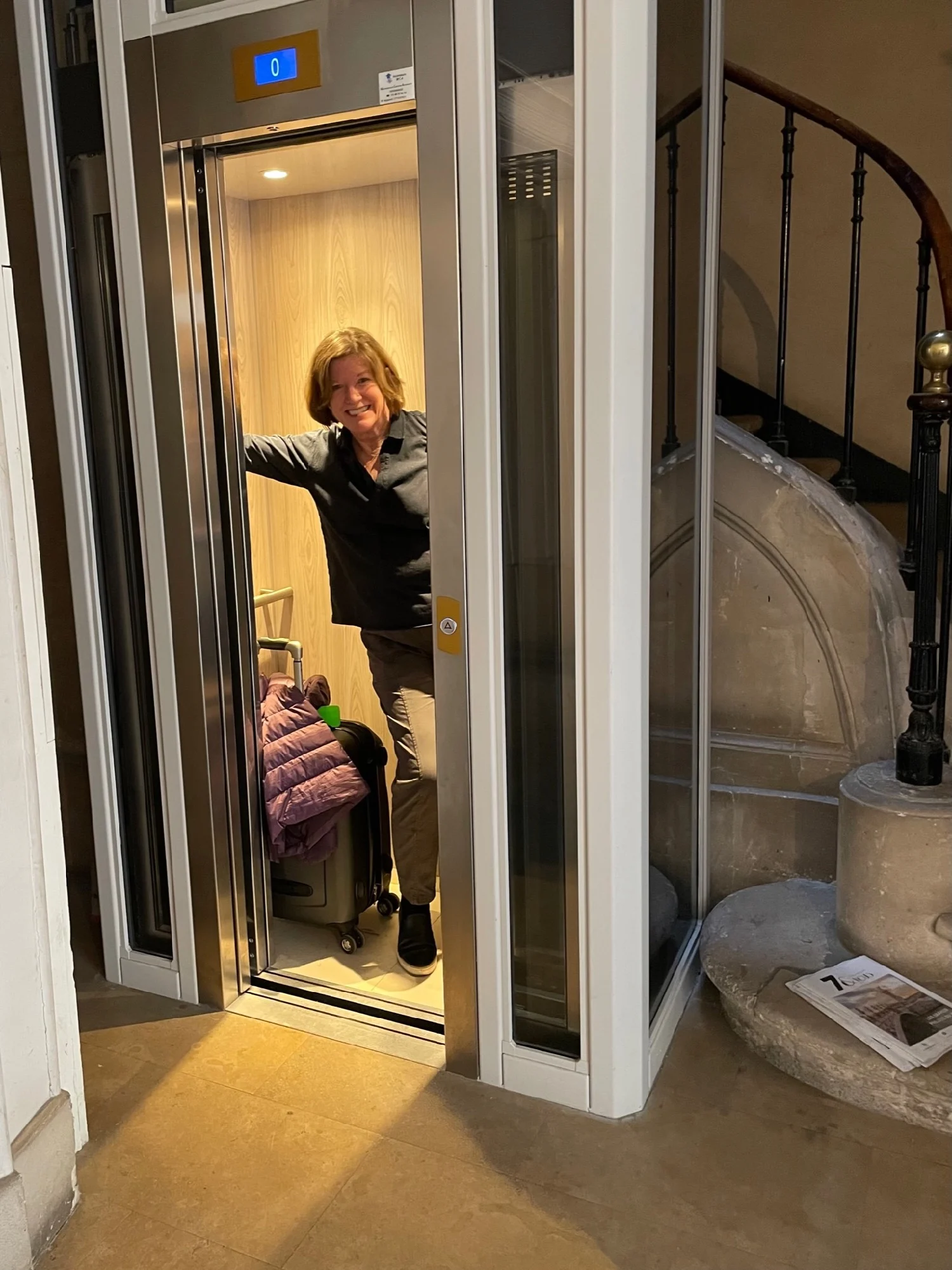 tiny French elevator