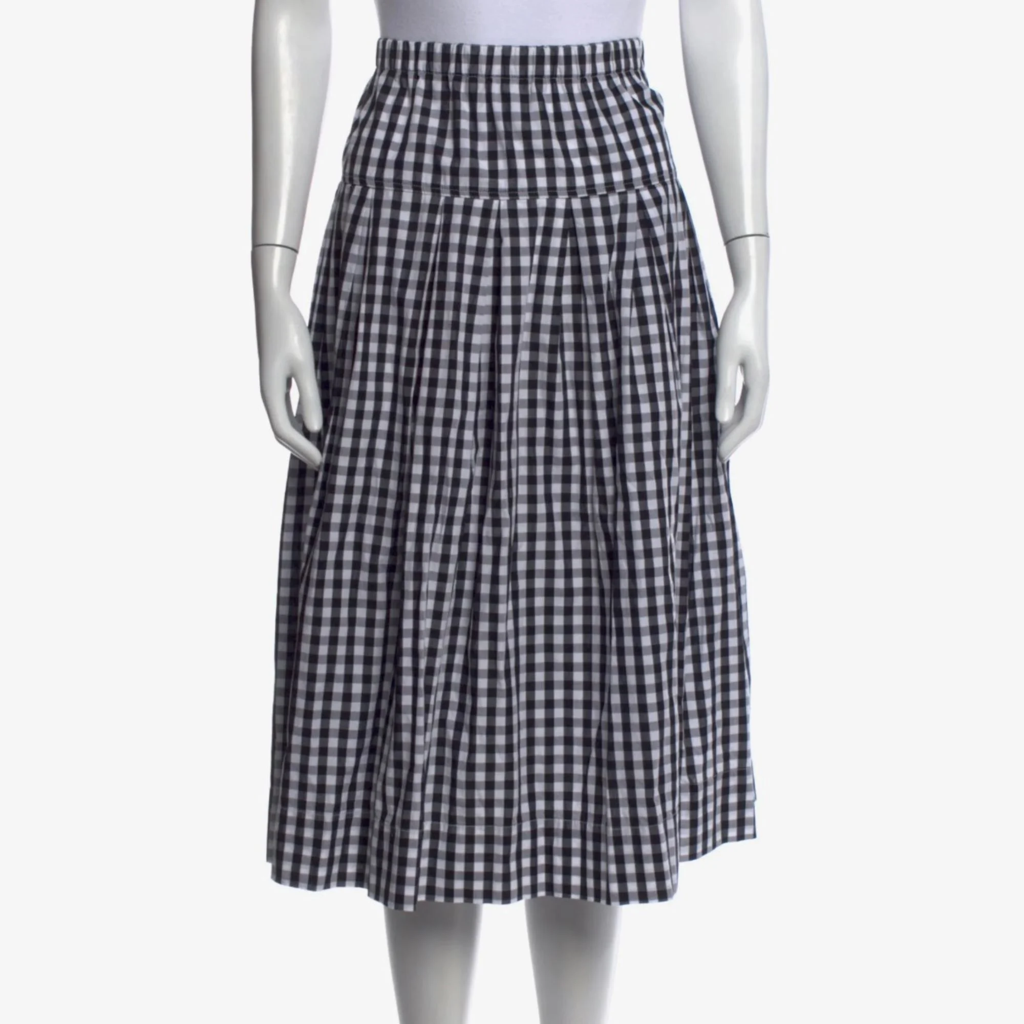 alex mill gingham skirt