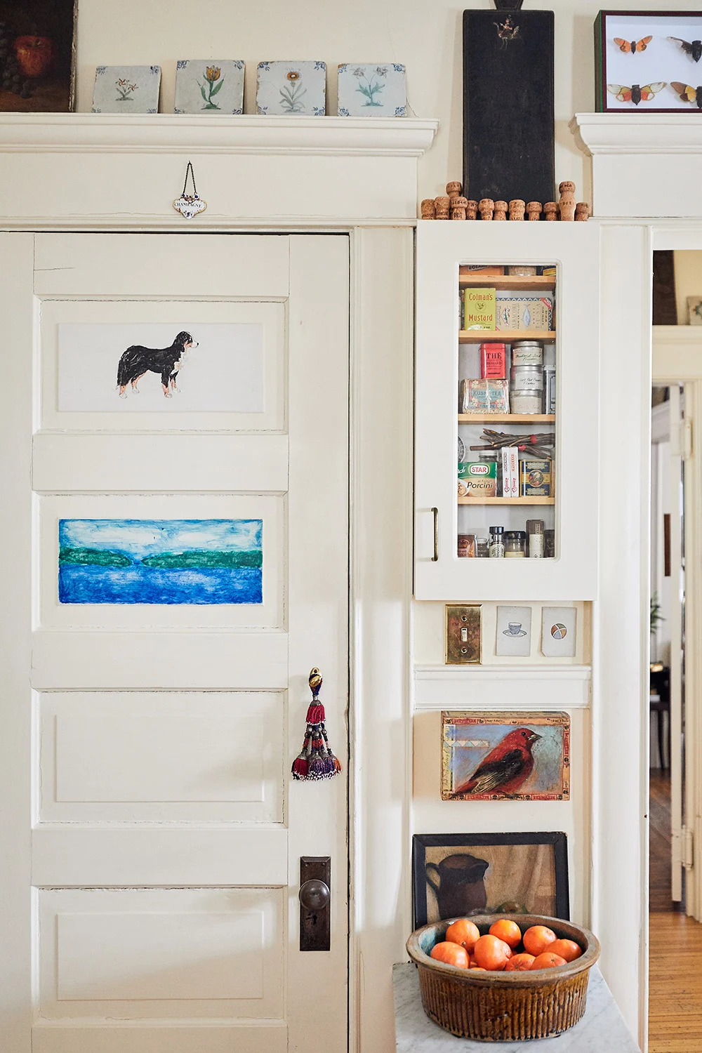 how to display art in the kitchen