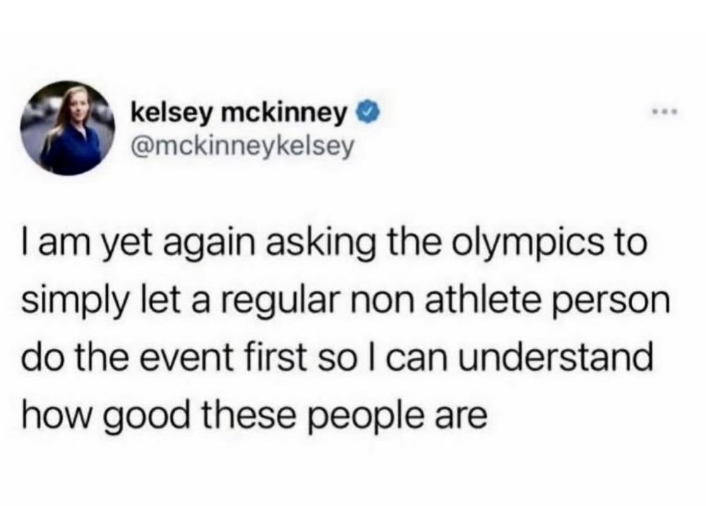 olympics meme regular person
