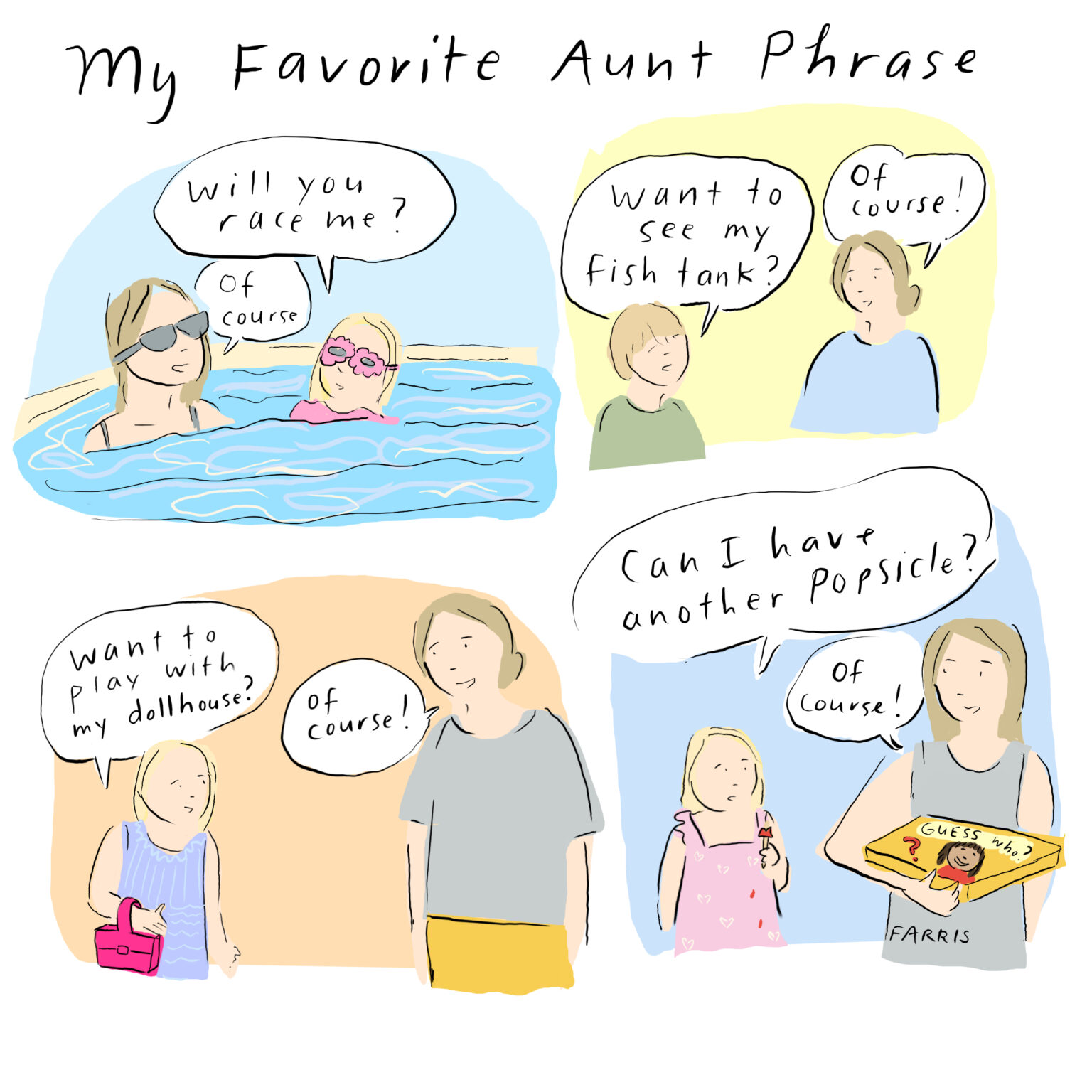 My favorite aunt phrase comic