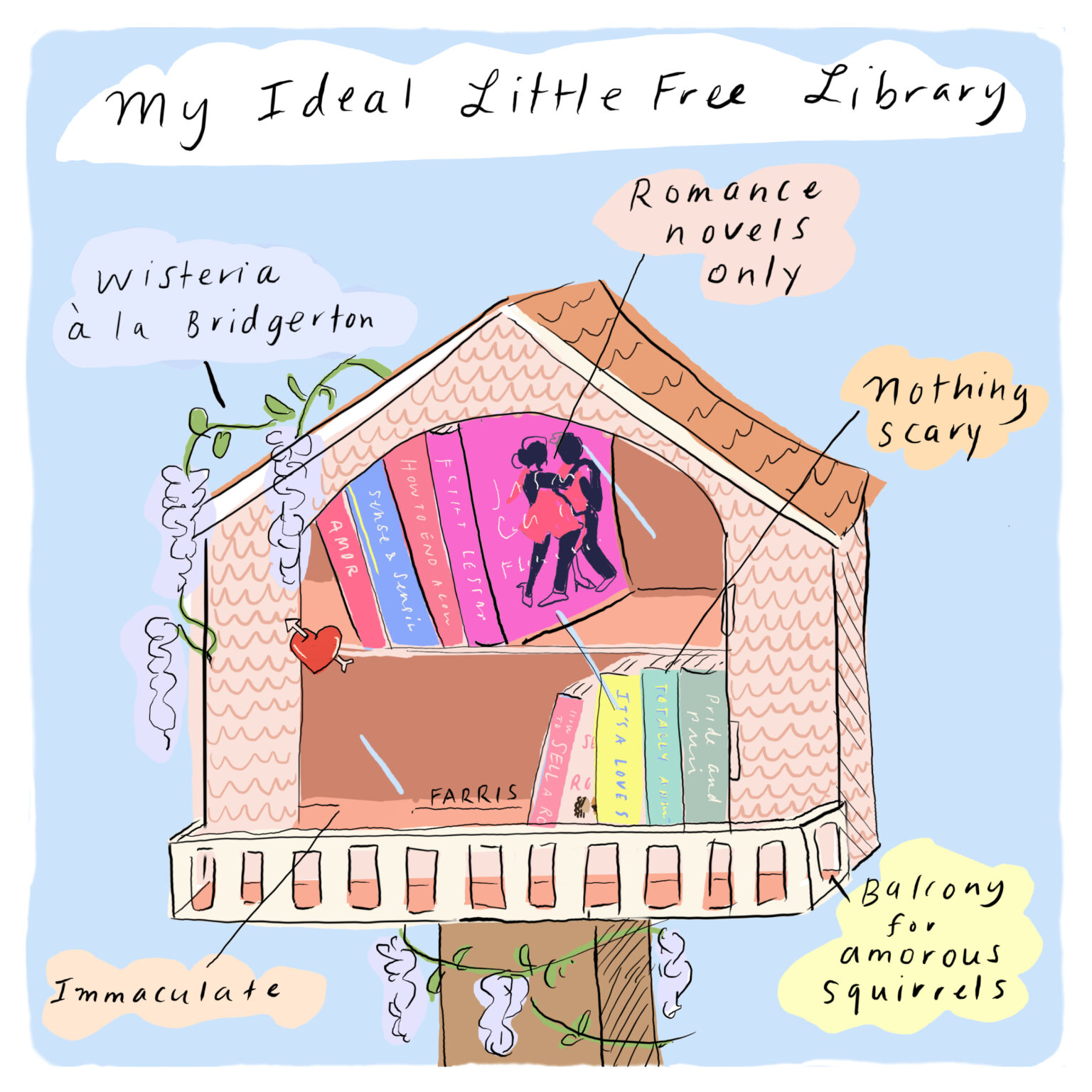 My ideal little free library comic