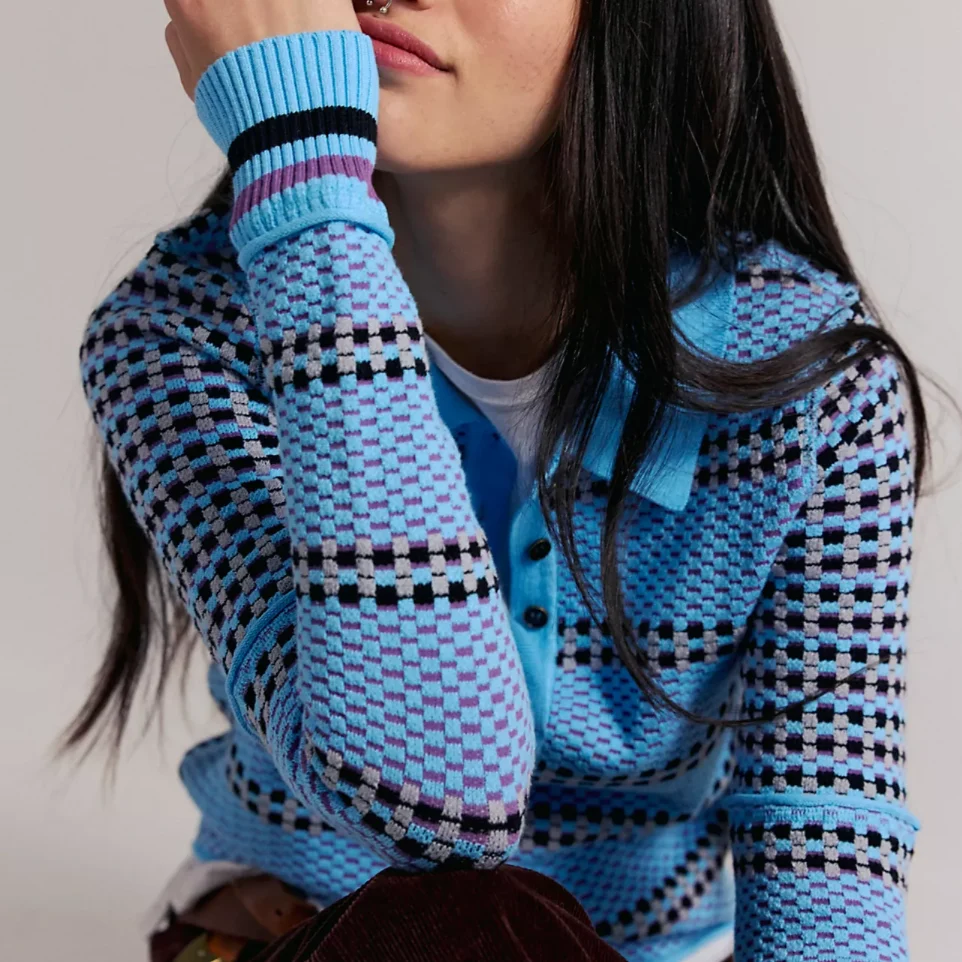 blue and brown sweaters shirts shoes