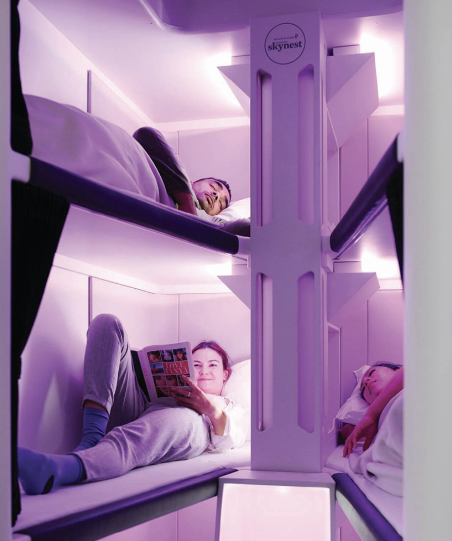 New Zealand sleep pods airplanes Skynest