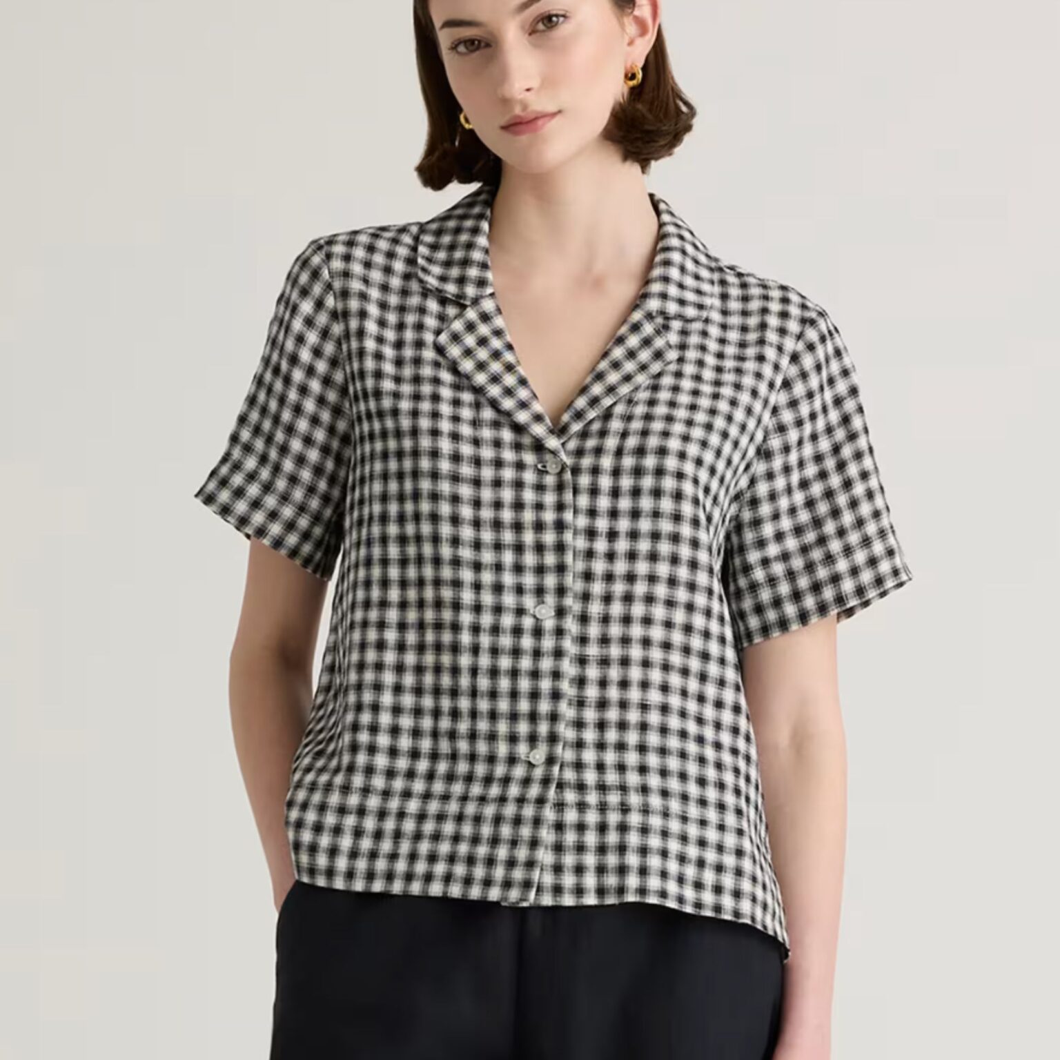 postpartum shirt short sleeved button down
