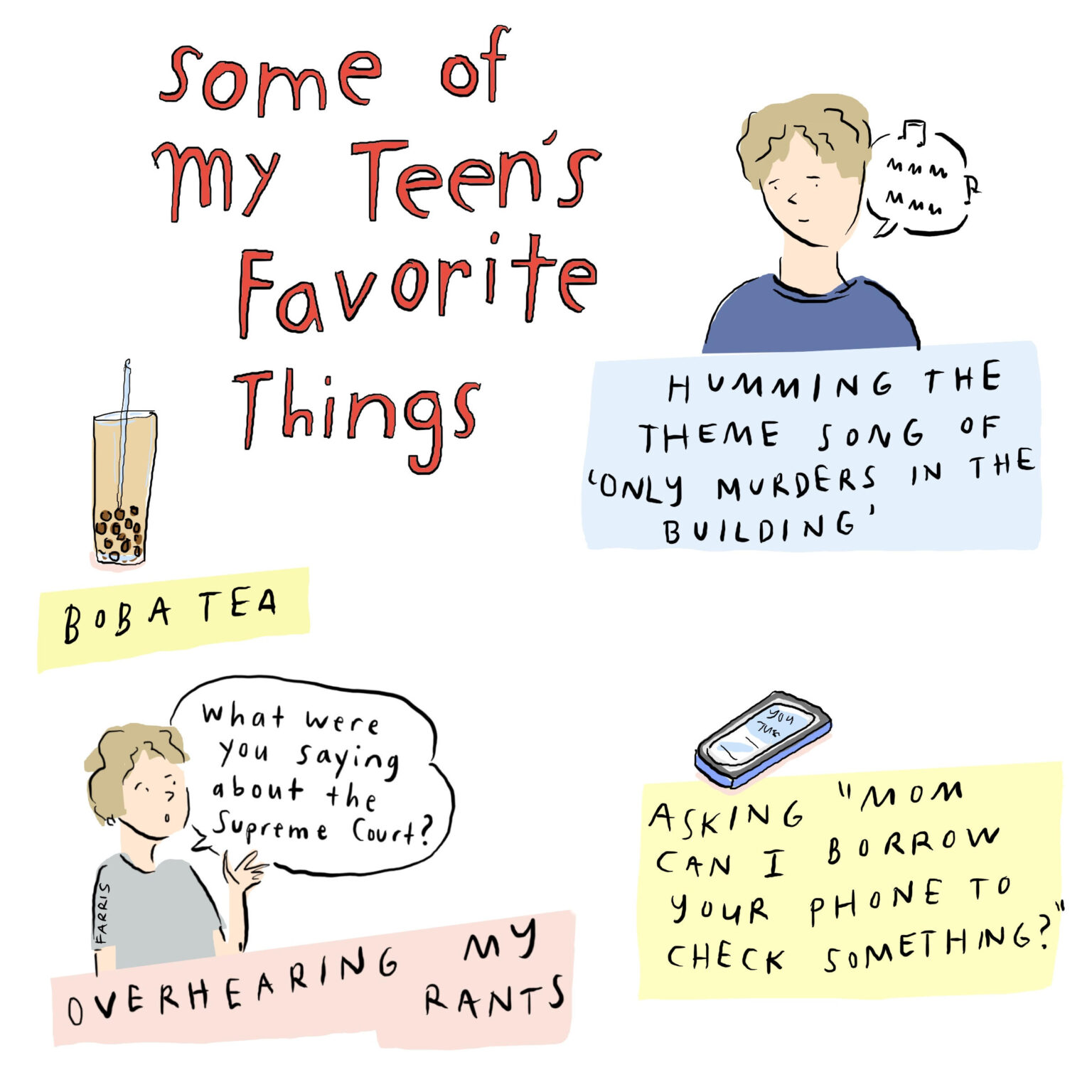 teenager comic by Grace Farris
