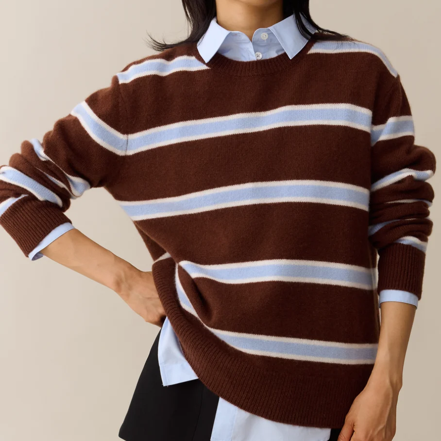 blue and brown sweaters shirts shoes
