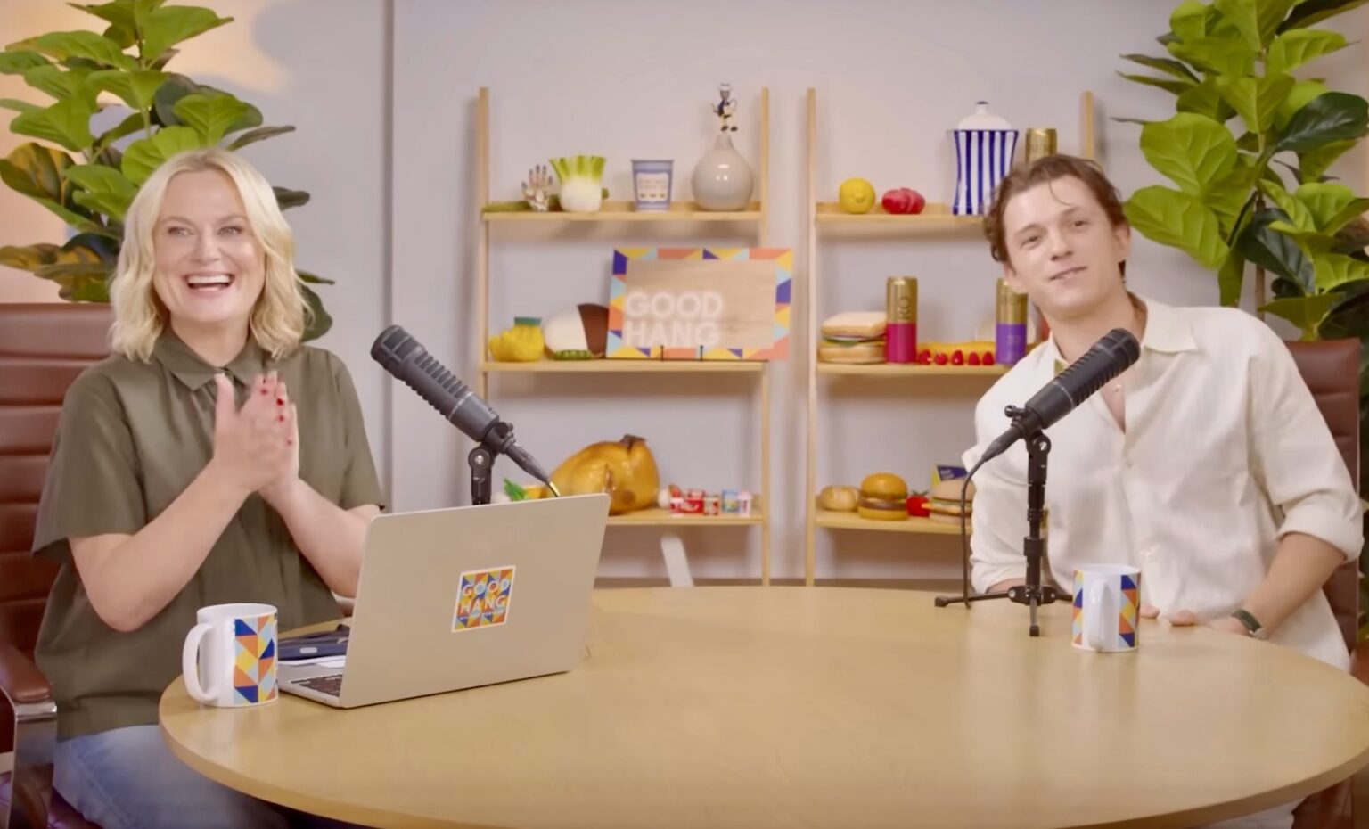 Tom Holland and Amy Poehler
