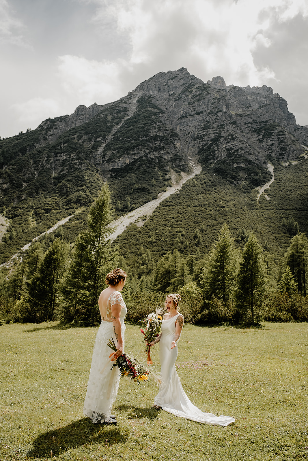 Austria alps hiking wedding elopement