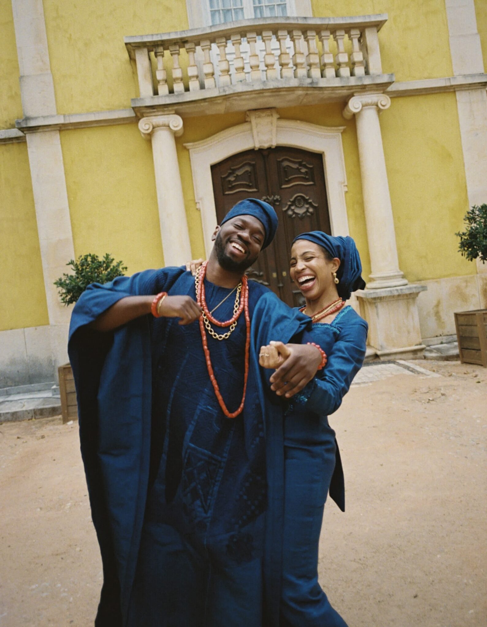 a colorful Nigerian wedding with lots of dancing
