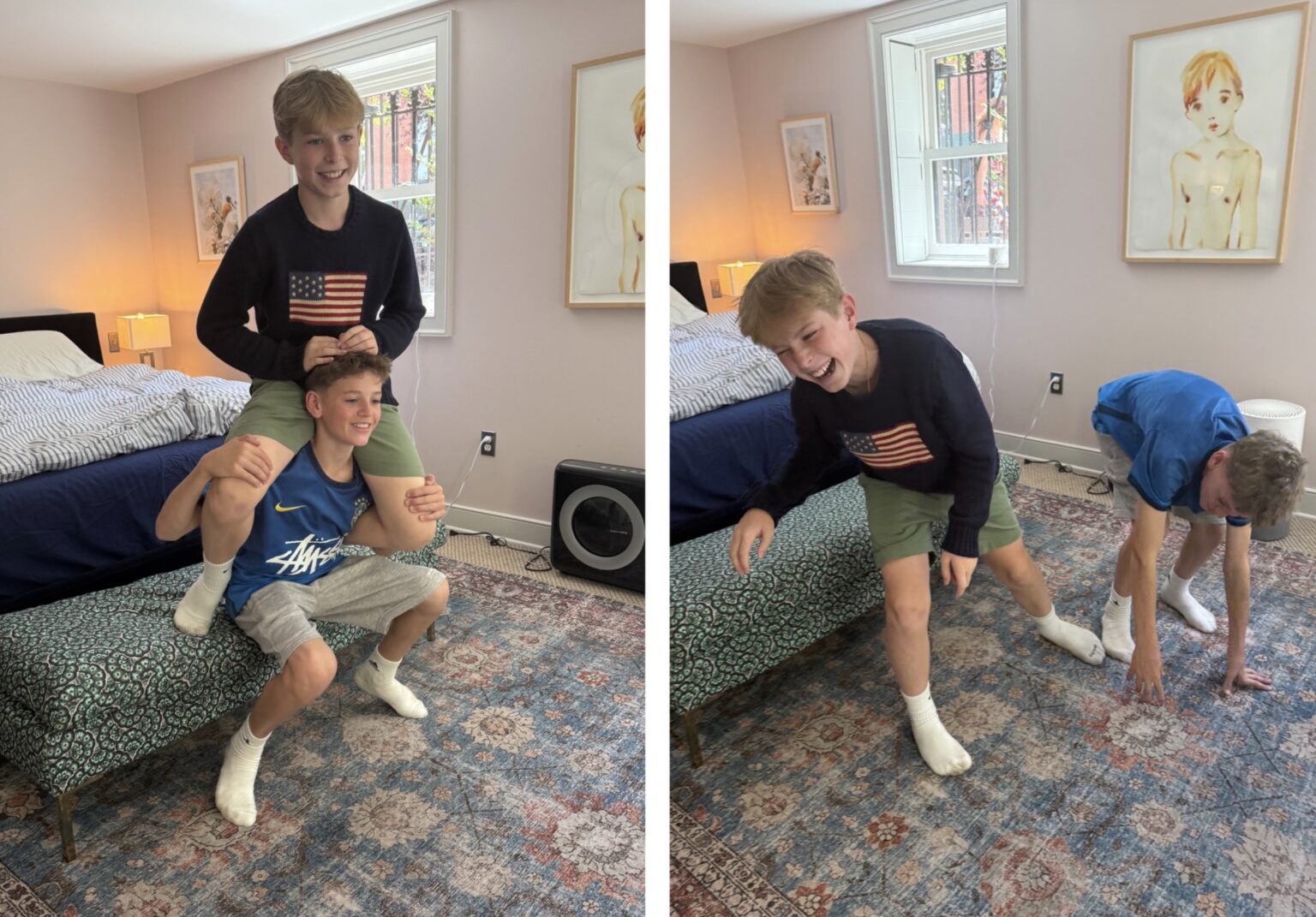 boys laughing