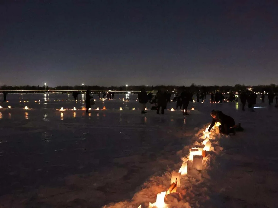 Minnesota lake nokomis ice out
