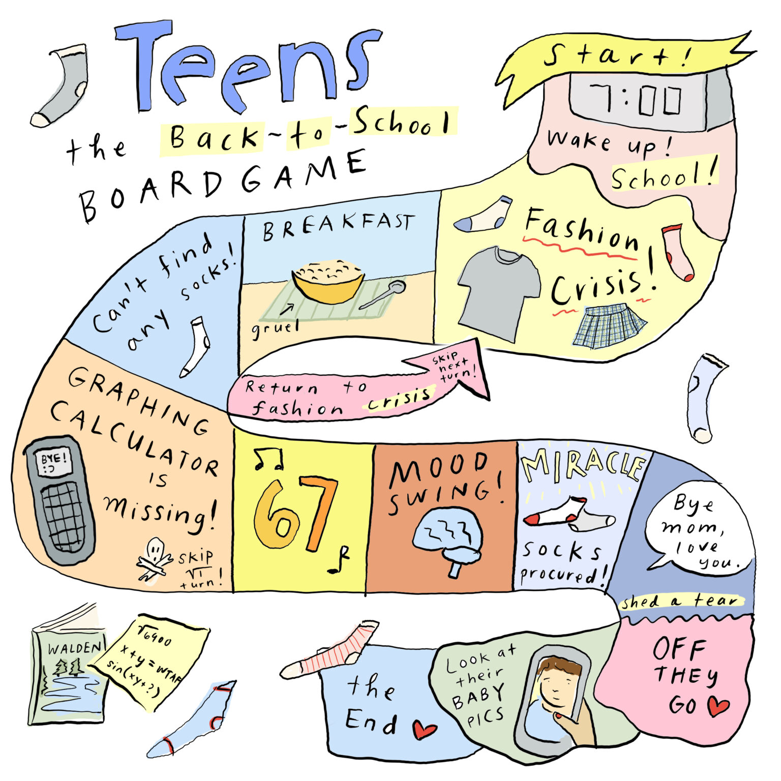 Teens the back-to-school board game comic